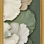 modern botanical & marble wall art set of 3 premium a4 frames – luxury minimalist home decor