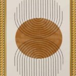 modern geometric botanical wall art frame set of 3 – premium a4 wooden glass frames