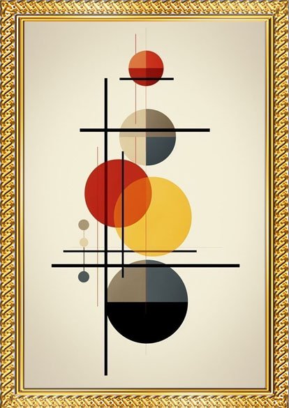 premium a4 modern abstract wall art frame set of 3 – contemporary geometric, landscape & botanical decor