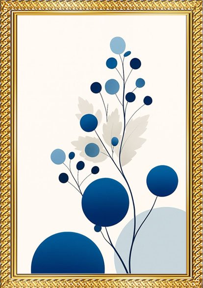 modern botanical & geometric wall art set of 3 – premium a4 framed wall decor | myframory