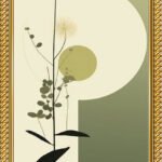 modern geometric botanical wall art frame set of 3 – premium a4 wooden glass frames