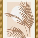 modern botanical & geometric wall art set of 3 – premium a4 framed wall decor | myframory