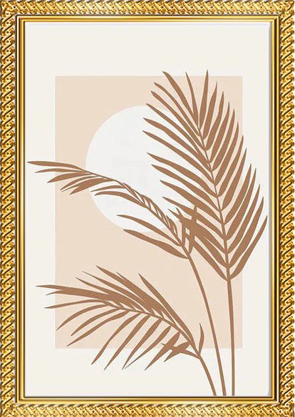 modern botanical & geometric wall art set of 3 – premium a4 framed wall decor | myframory