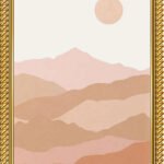 premium a4 modern abstract wall art frame set of 3 – contemporary geometric, landscape & botanical decor