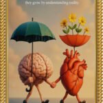 3 piece motivational mind & heart premium a4 wall frame set for office & study room