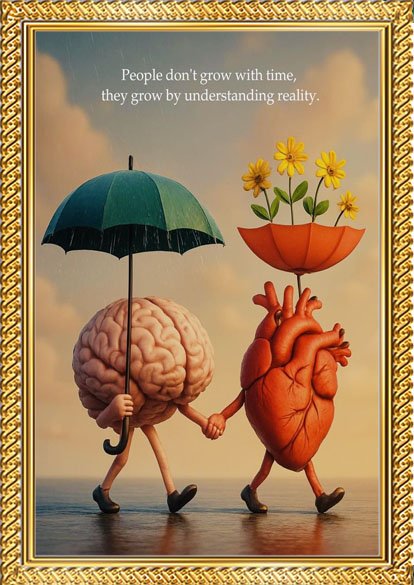3 piece motivational mind & heart premium a4 wall frame set for office & study room