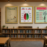 motivational success quotes wall frame set of 3 – premium a4 inspirational library & study room decor