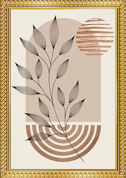 myframory modern botanical abstract wall art frame set of 3 1