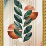 myframory modern botanical abstract wall art frame set of 3 3