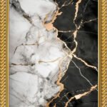 myframory modern botanical & marble wall art set of 3 premium a4 frame