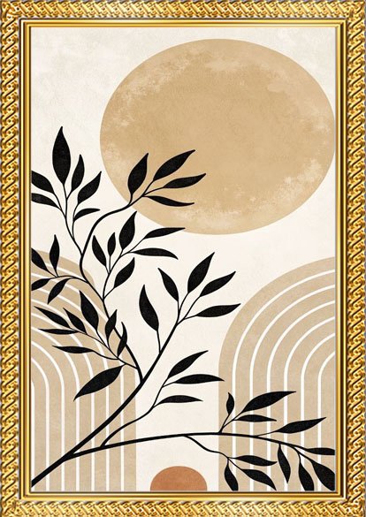 myframory premium botanical abstract wall frame set of 3 (2)